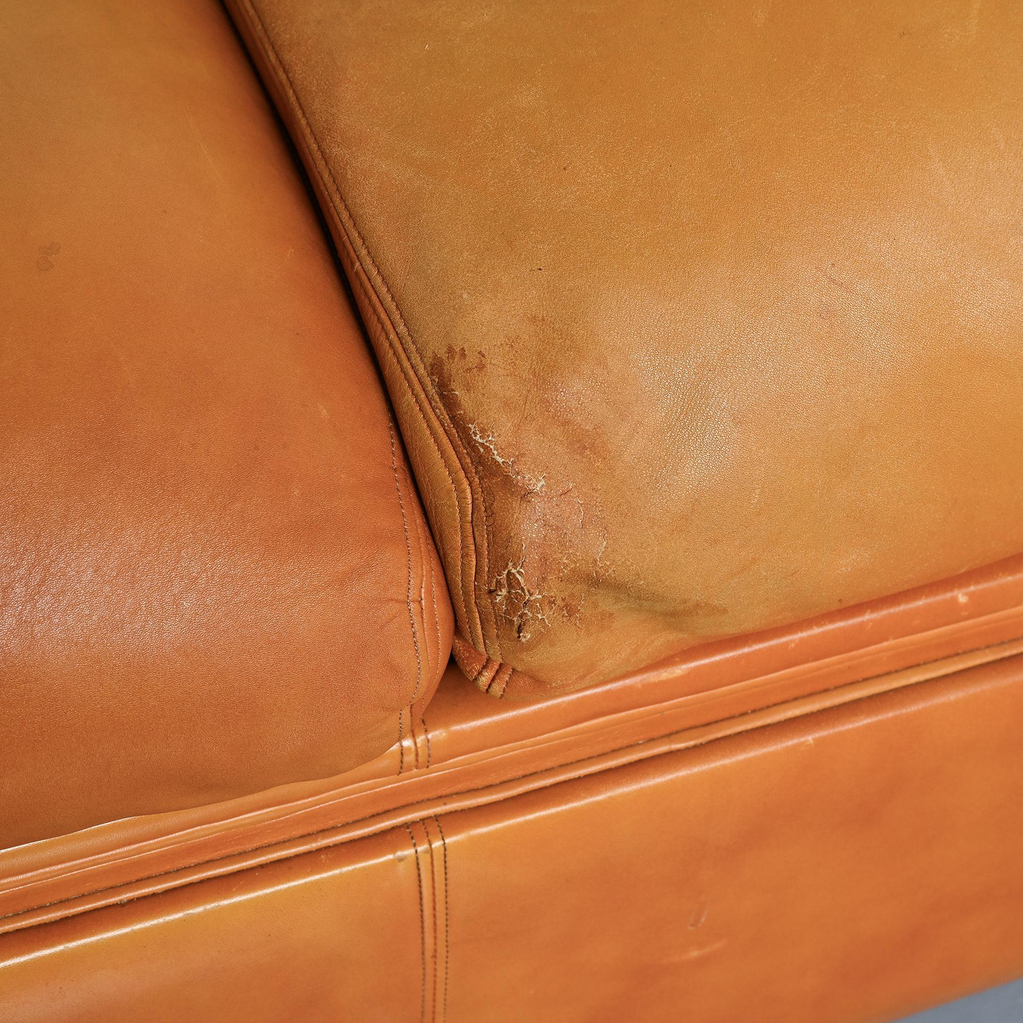 Cocker leather sofa, Bresciani, Poltrona Frau, around 1975