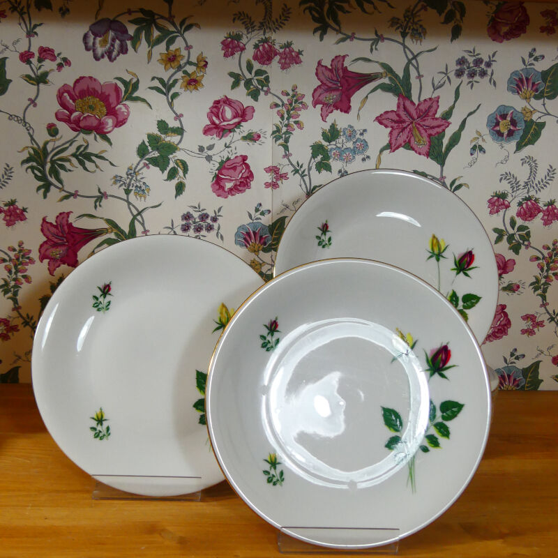 Vintage Bavaria Dessert Plates - Antique Dessert Plates