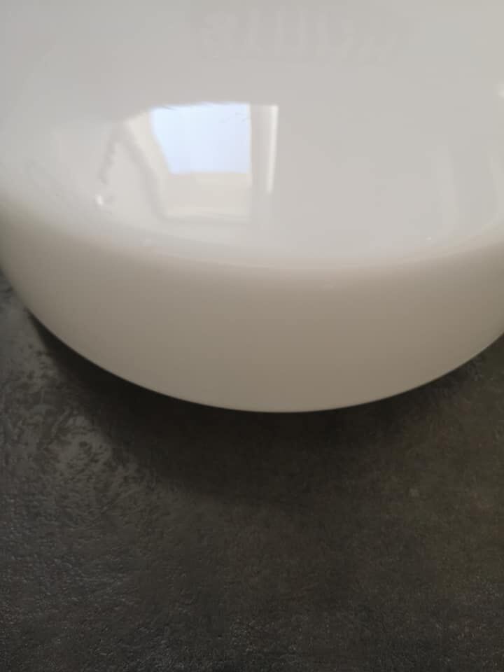Ceiling lamp old round globe opaline white industrial Art Deco ø 27.5 cm 2