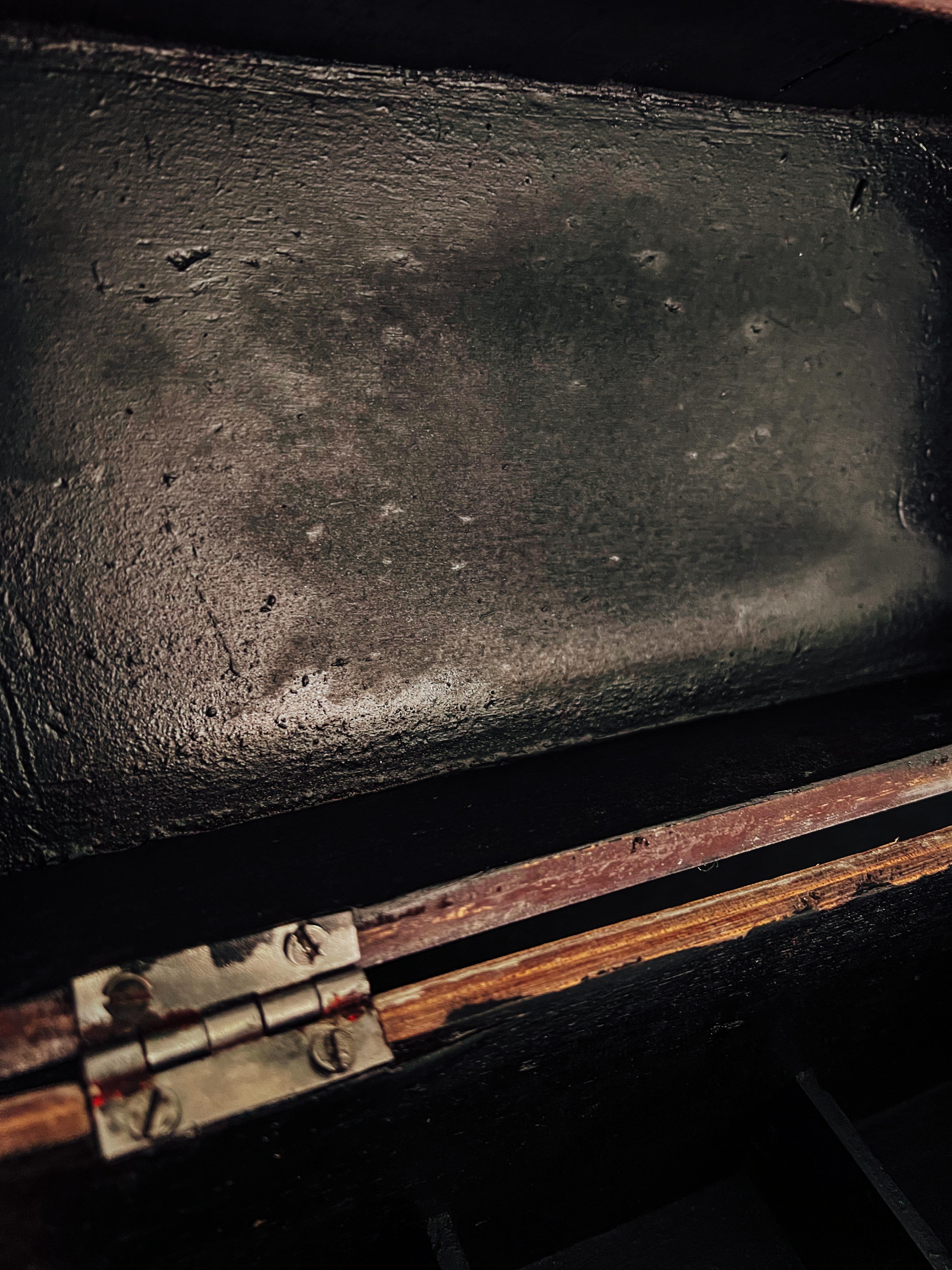 Old wooden kitchen storage box