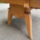 Renovated 1950s wooden Art Deco extendable dining table.