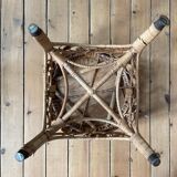 Peacock rattan stool 1960s