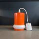Vintage suspension in orange and white glass.