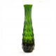 Vase en forme de haricot, moderne du milieu du siècle, en verre vert, design de J. Drost, Ząbkowice, Pologne, années 1970