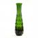 Bean vase, mid-century modern, green glass, design by J. Drost, Ząbkowice, Poland, 1970s