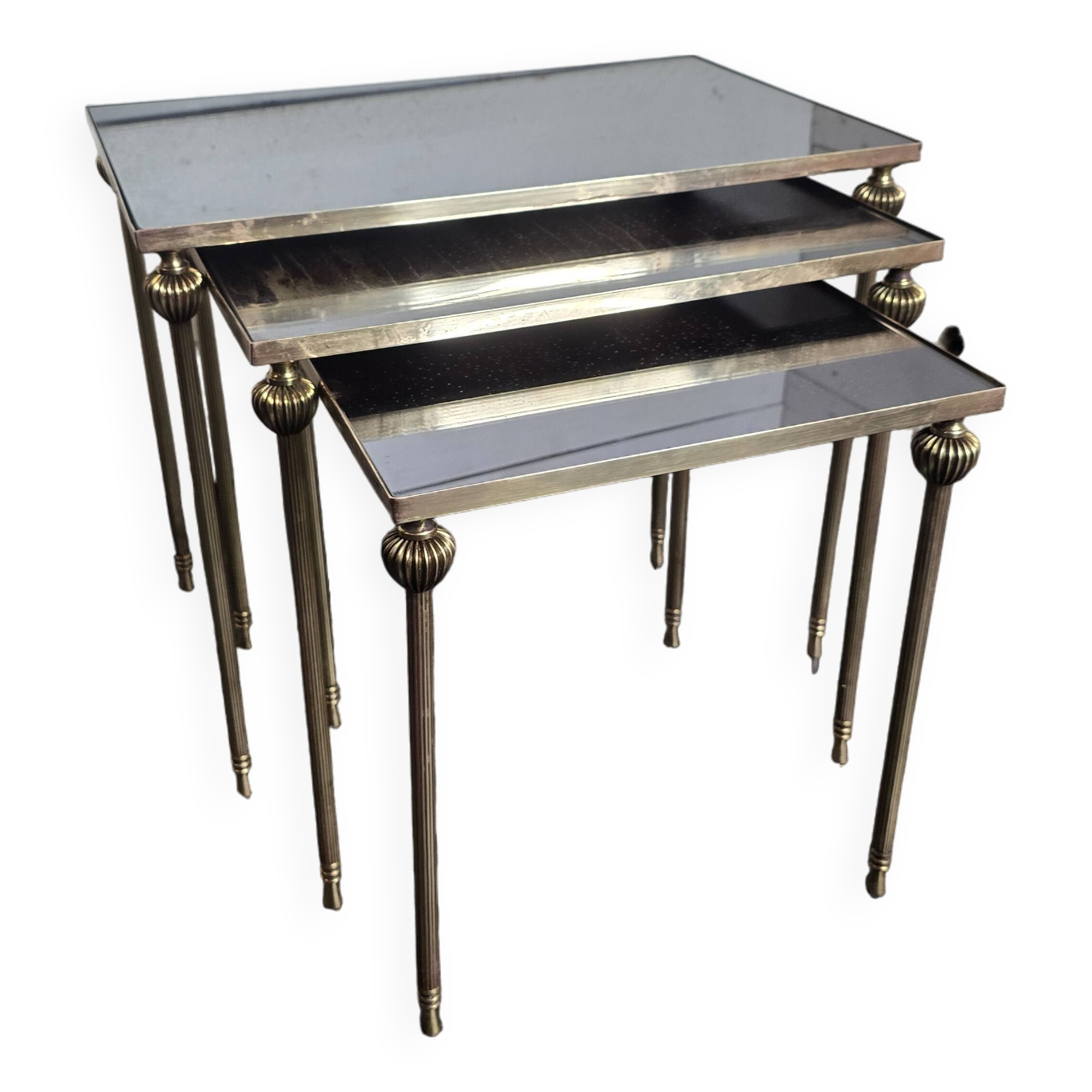 Vintage brass nesting table from the 60s