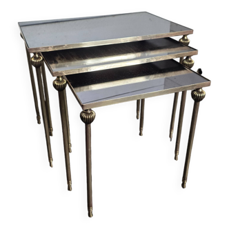 Vintage brass nesting table from the 60s
