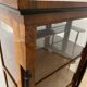 Biedermeier Vitrine in Walnut & Brass with Three Sides Glazed, South Germany, 1830