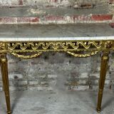 Louis XVI style console in carved wood eighteenth