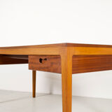 Scandinavian minimalist desk exotic wood 60's