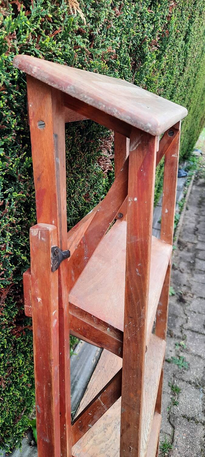 Varnished painter's step ladder