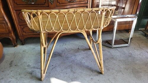 Rattan desk with 1 drawer ref JE