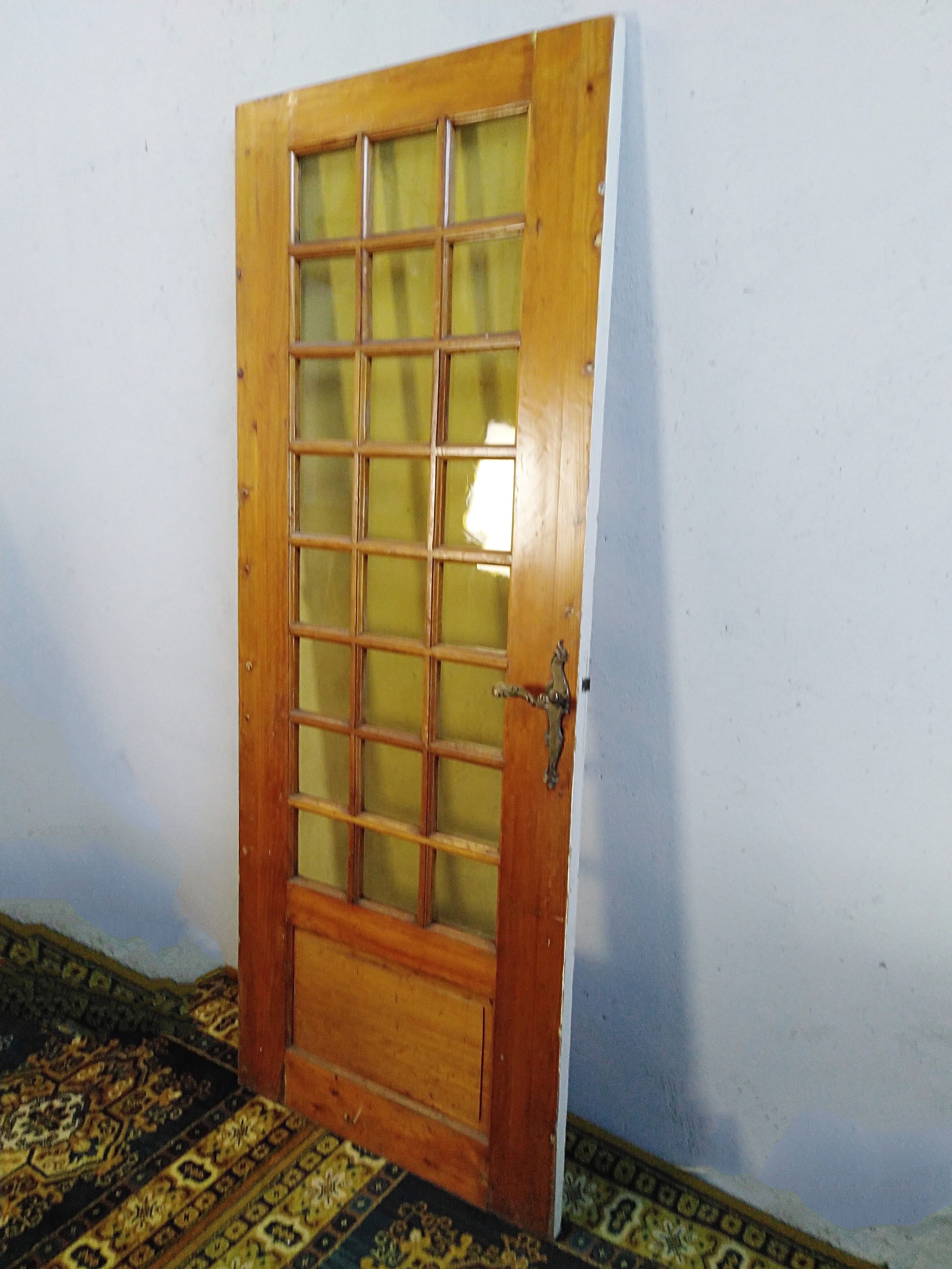 Solid oak glass door