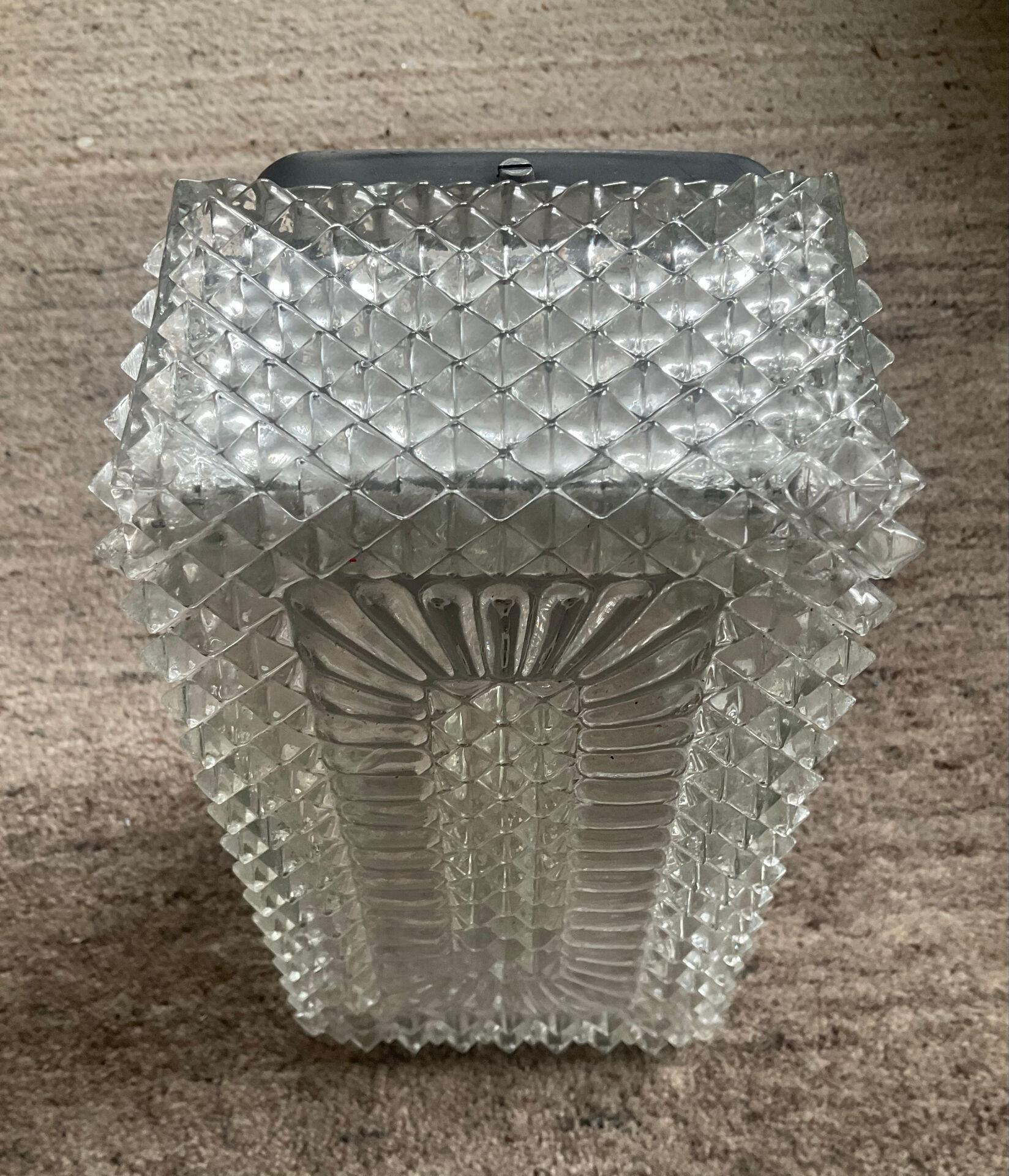 Vintage glass wall light from the 1970s.