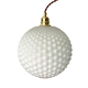 Large vintage suspension year 70 in white opaline with electrified bubbles to nine