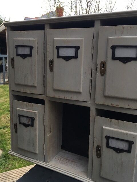 Row of old mailboxes