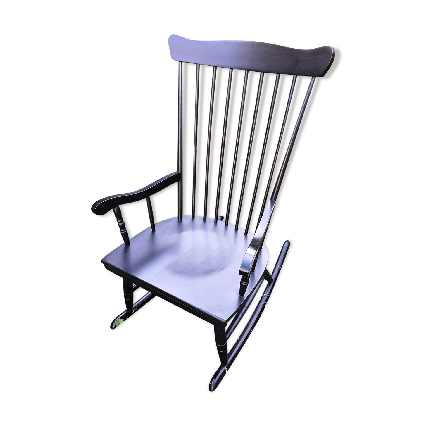 Scandinavian black rocking-chair