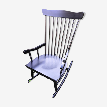 Rocking-chair scandinave noir