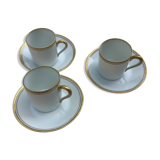 3 cups and their limoges porcelain undercup