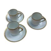 3 cups and their limoges porcelain undercup