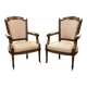 Paire de fauteuils Louis XVI début XXème en noyer