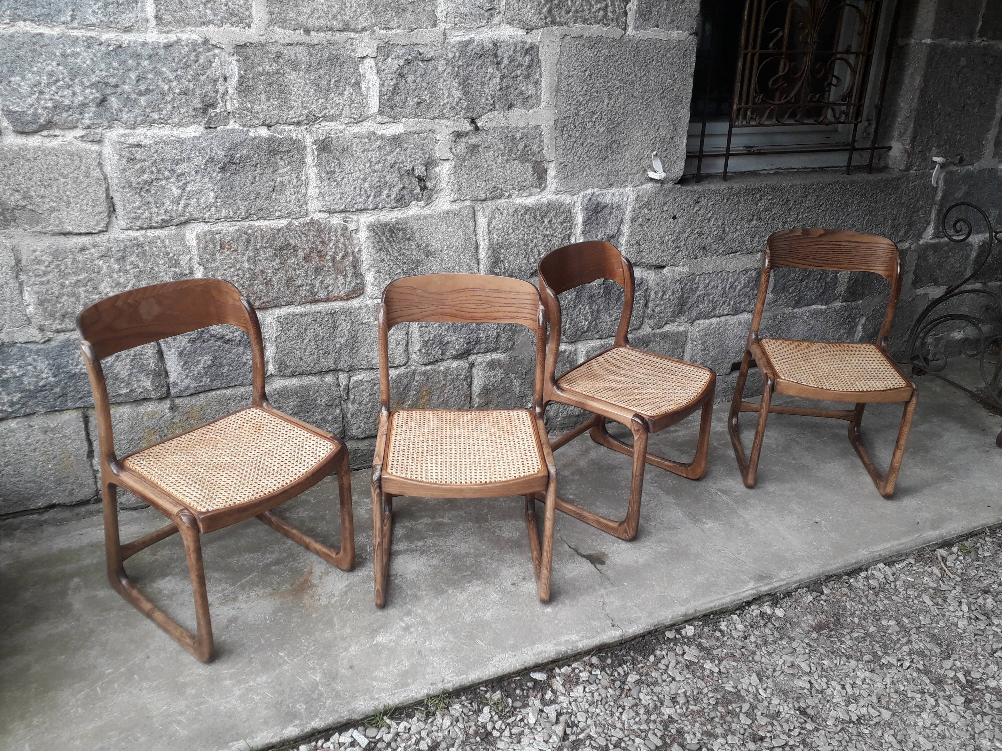Baumann sled chairs, set of four