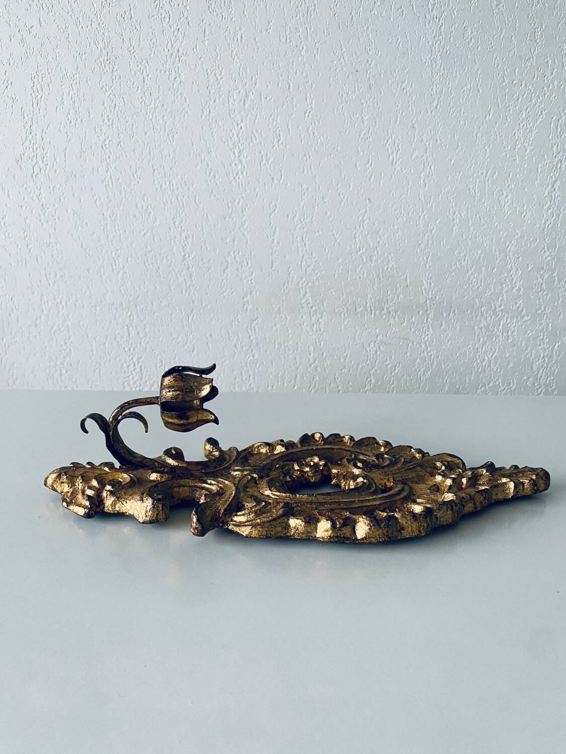 Gold wall candle holder