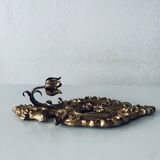 Gold wall candle holder
