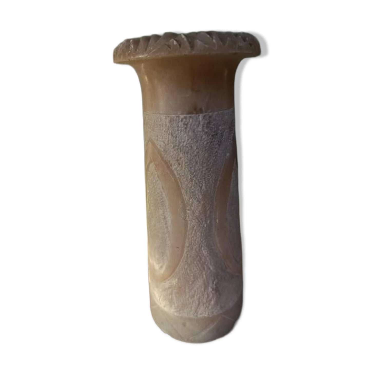 Vintage Alabaster Vase Hand-Carved - Bayca Edition