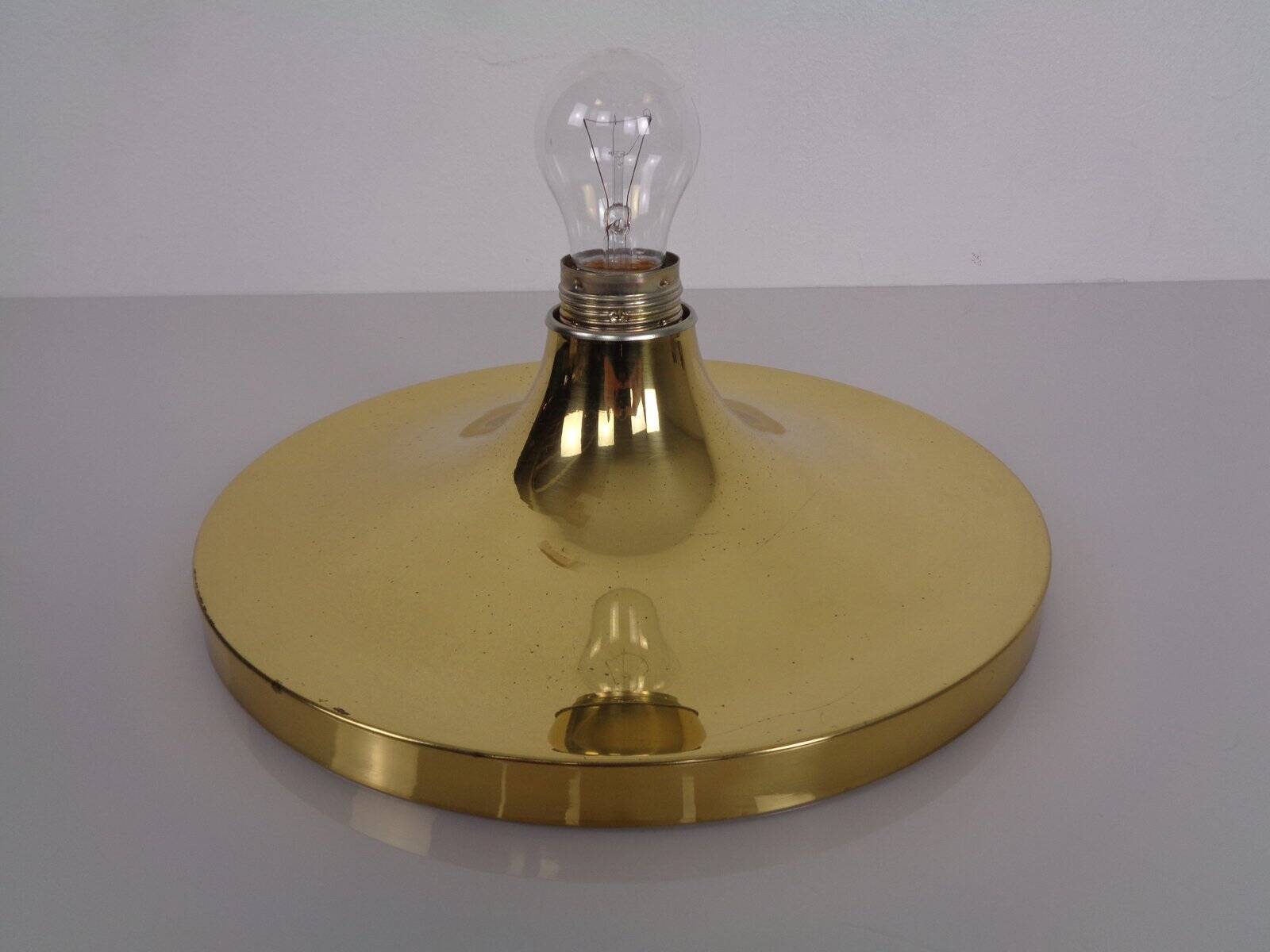 Space Age Golden Wall Lamp from Doria Leuchten, 1960s