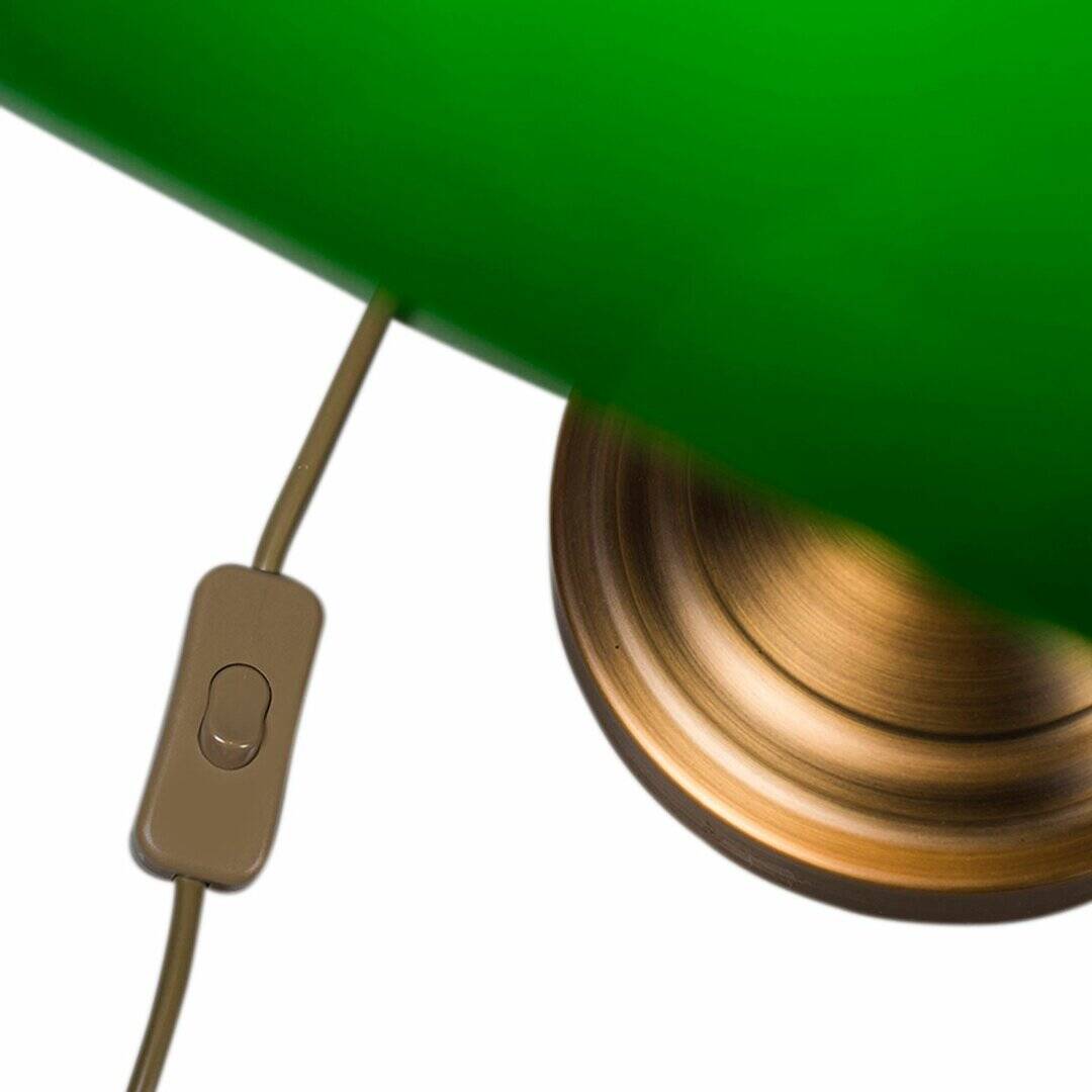 Notary banker desk lamp brass matte