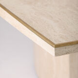 Travertine dining table, 1970s