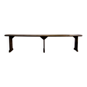 Solid oak farm bench