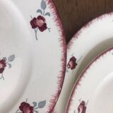 Set of 6 flat plates Luneville model Senlis