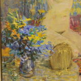 Oil on canvas young woman with a pink knot by riasnianski