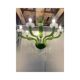 Green Murano Glass Chandelier with Trasparent Rostrato Boubeches from Simoe