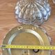 Set of 3 vintage amber moulded glass wall lights and ceiling lights.