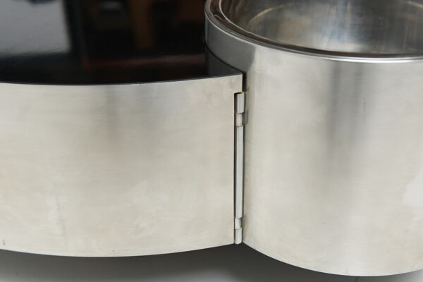 Table basse tournante Harry’s bar par Massimo Papiri pour Mario Sabot Italie Années 1970