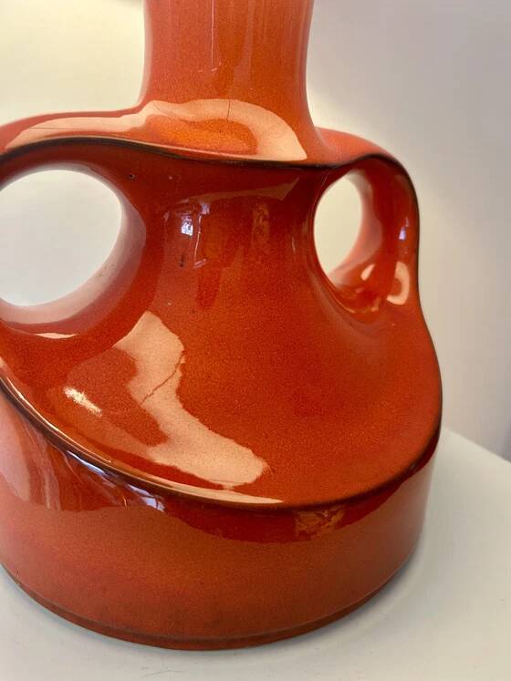 Rare design lamp pan ceramic - west german pottery