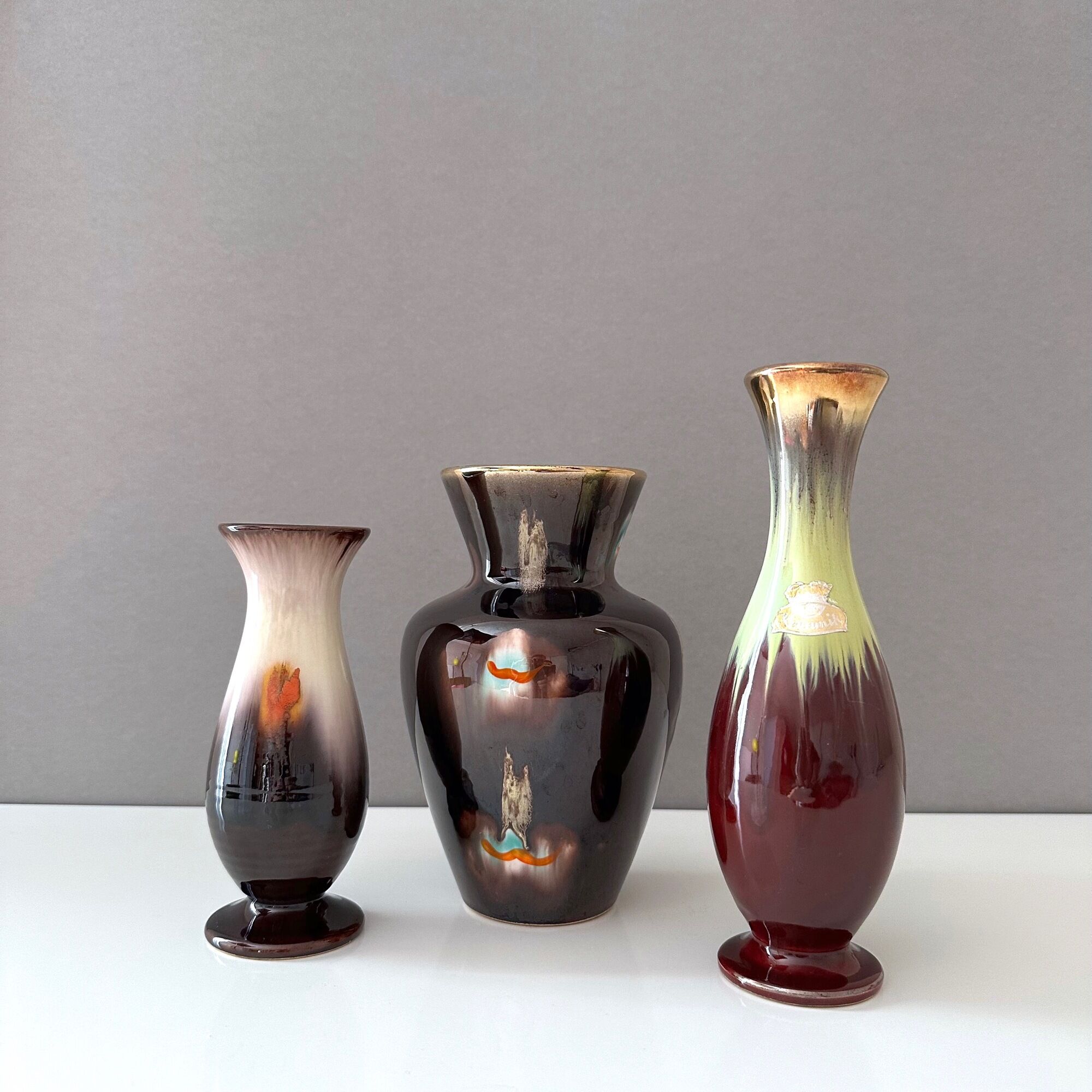 Vintage vases, ceramic vase, bay jasba, westgerman pottery 50s 60s, mid century collection