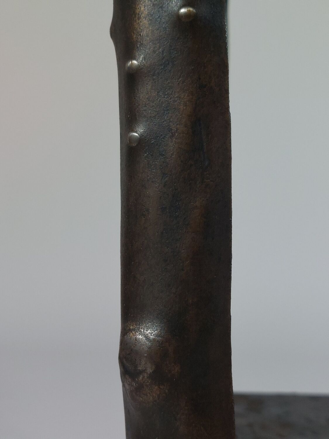 Antique Viennese side table handcrafted in wrought iron.