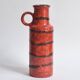 Vase Scheurich Keramik rouge Fat Lava - West Germany 401 28