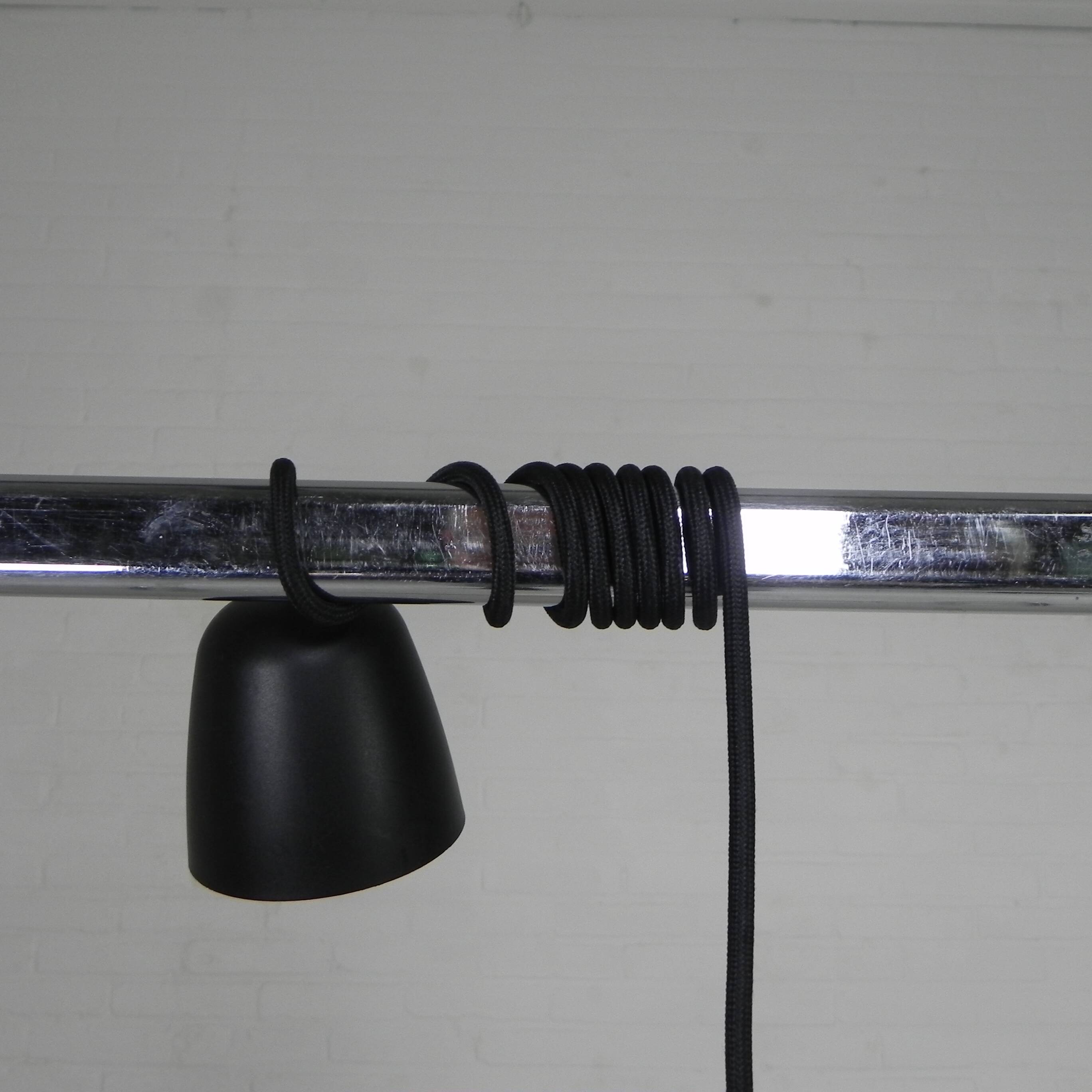 Vintage hanging lamp, aluminum shade, with new wire