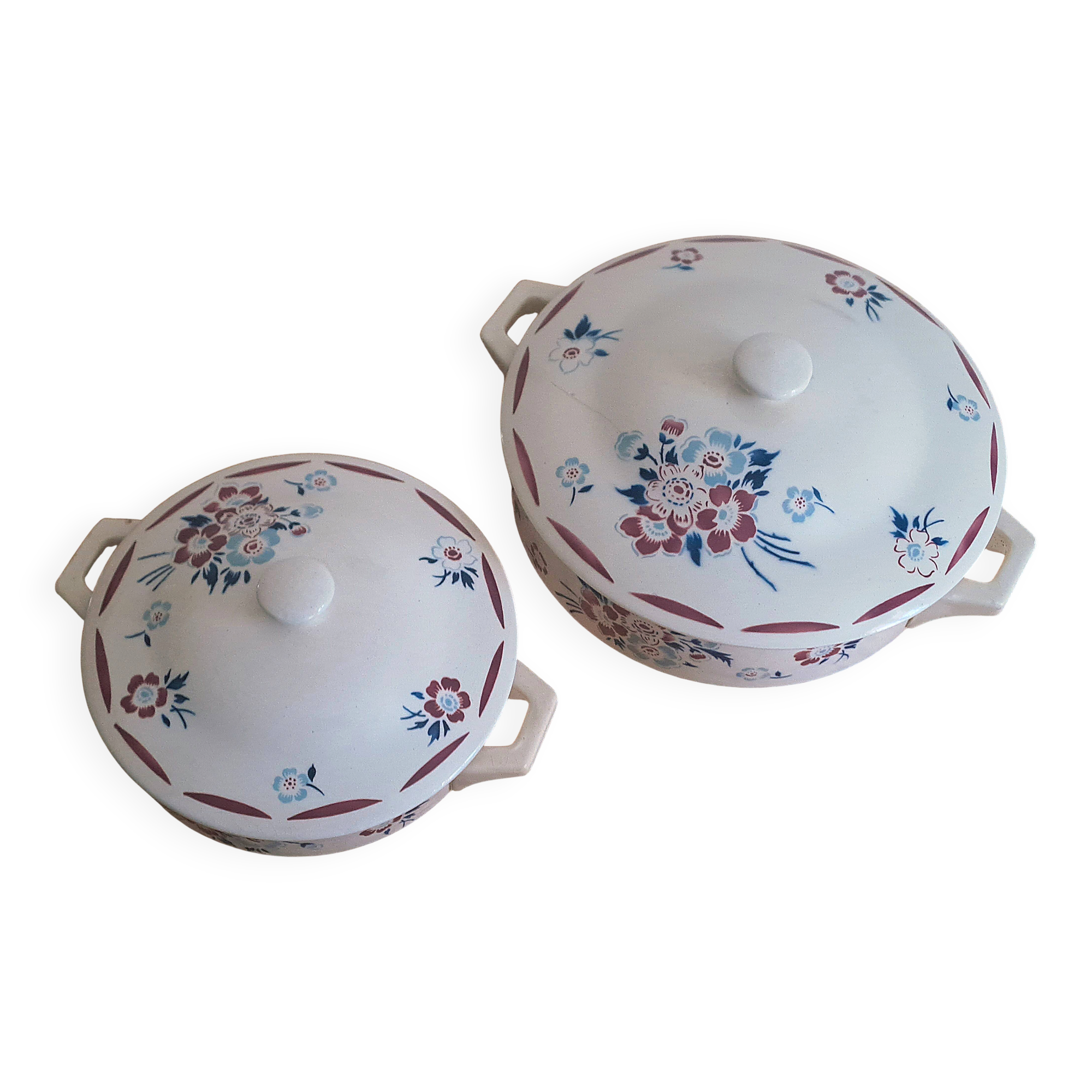 Set of 2 soup tureens K and G Luneville model "Évreux"