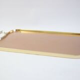 Kaymet Rose gold colored aluminum tray, UK 1970s