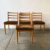 Lot de 4 chaises de salle à manger du milieu des années 1970 par Schreiber