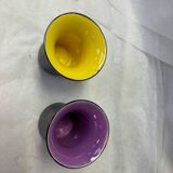 Set of 2 vintage ceramic candle holders