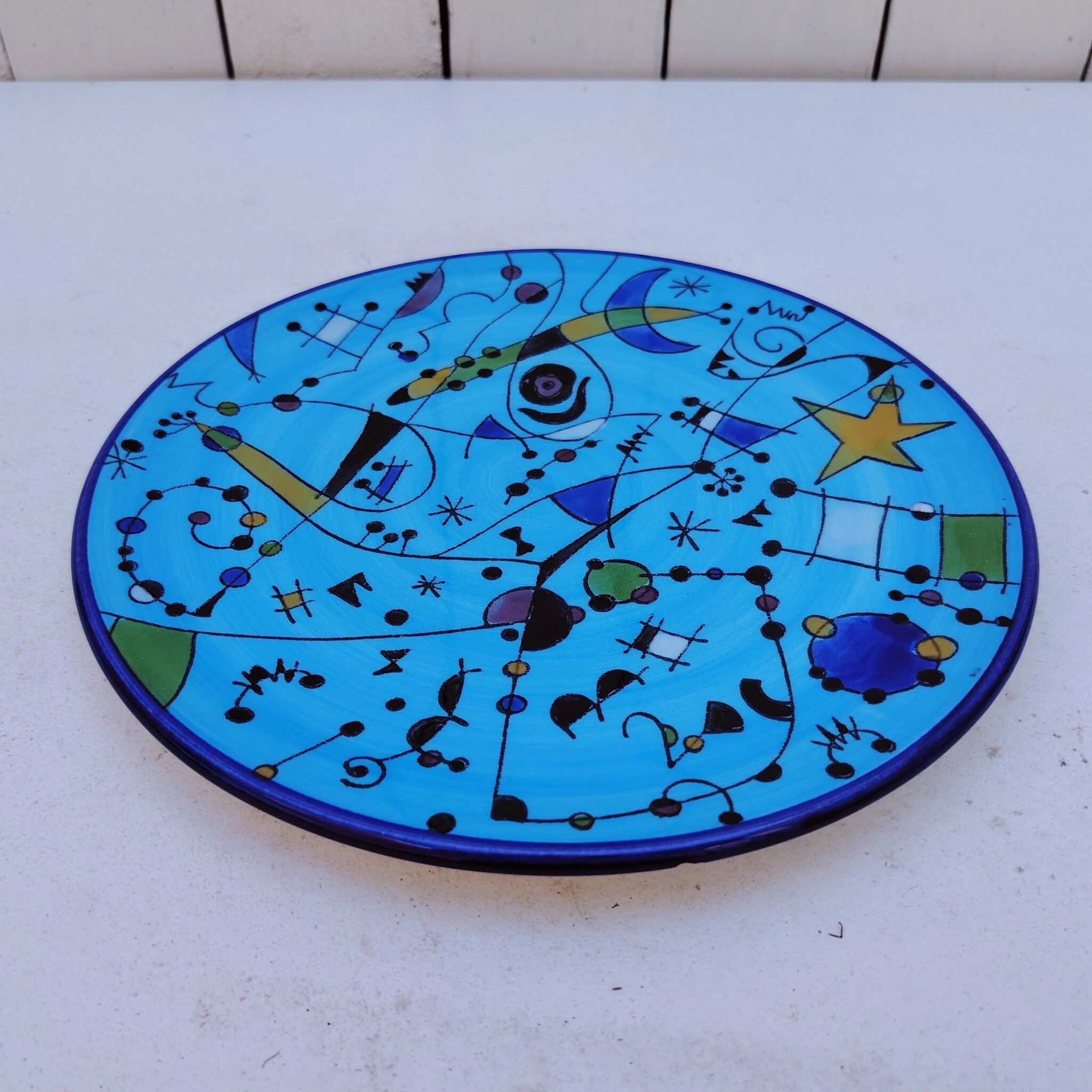 Decorative plate, abstract design, by Joan Miró.