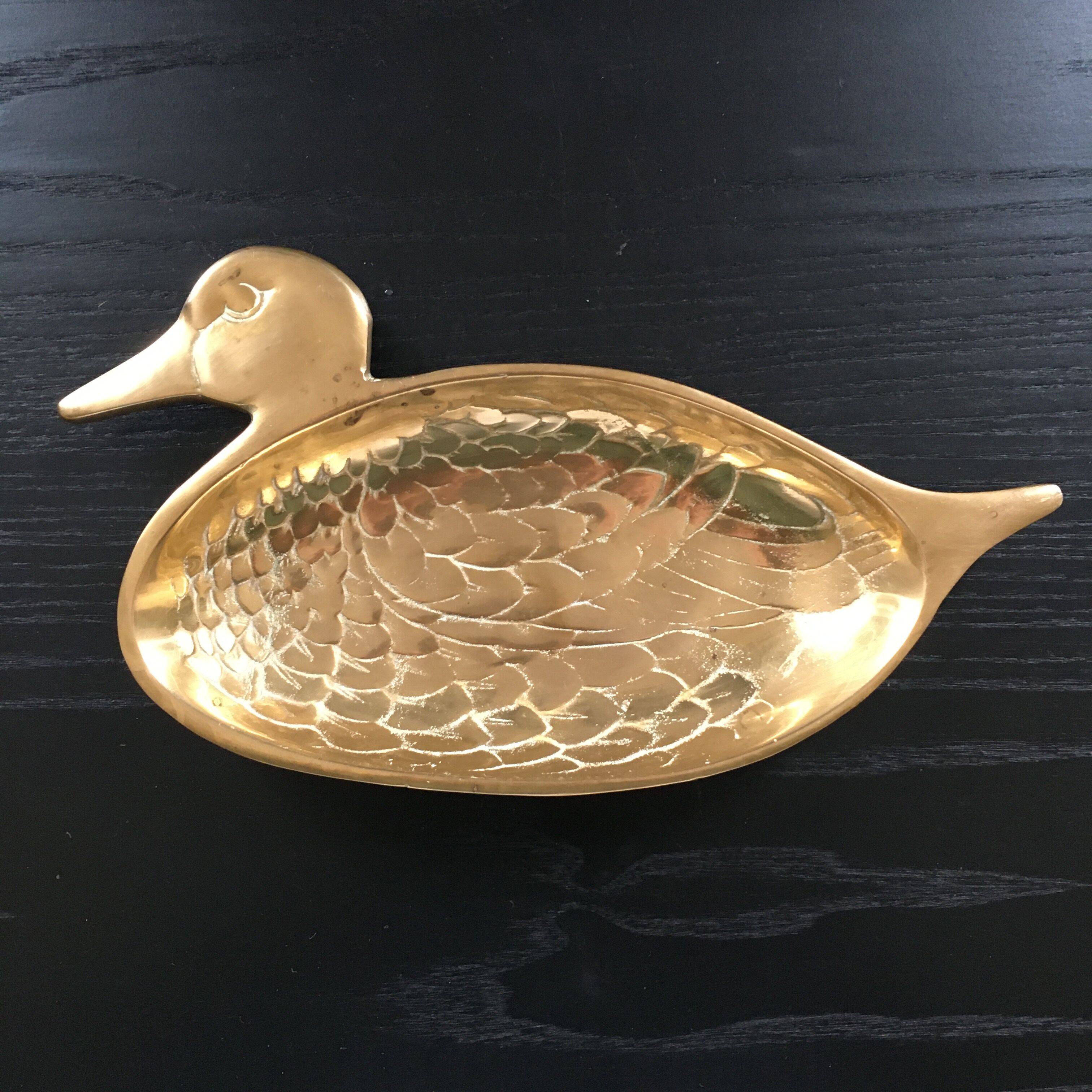 Brass duck catchall