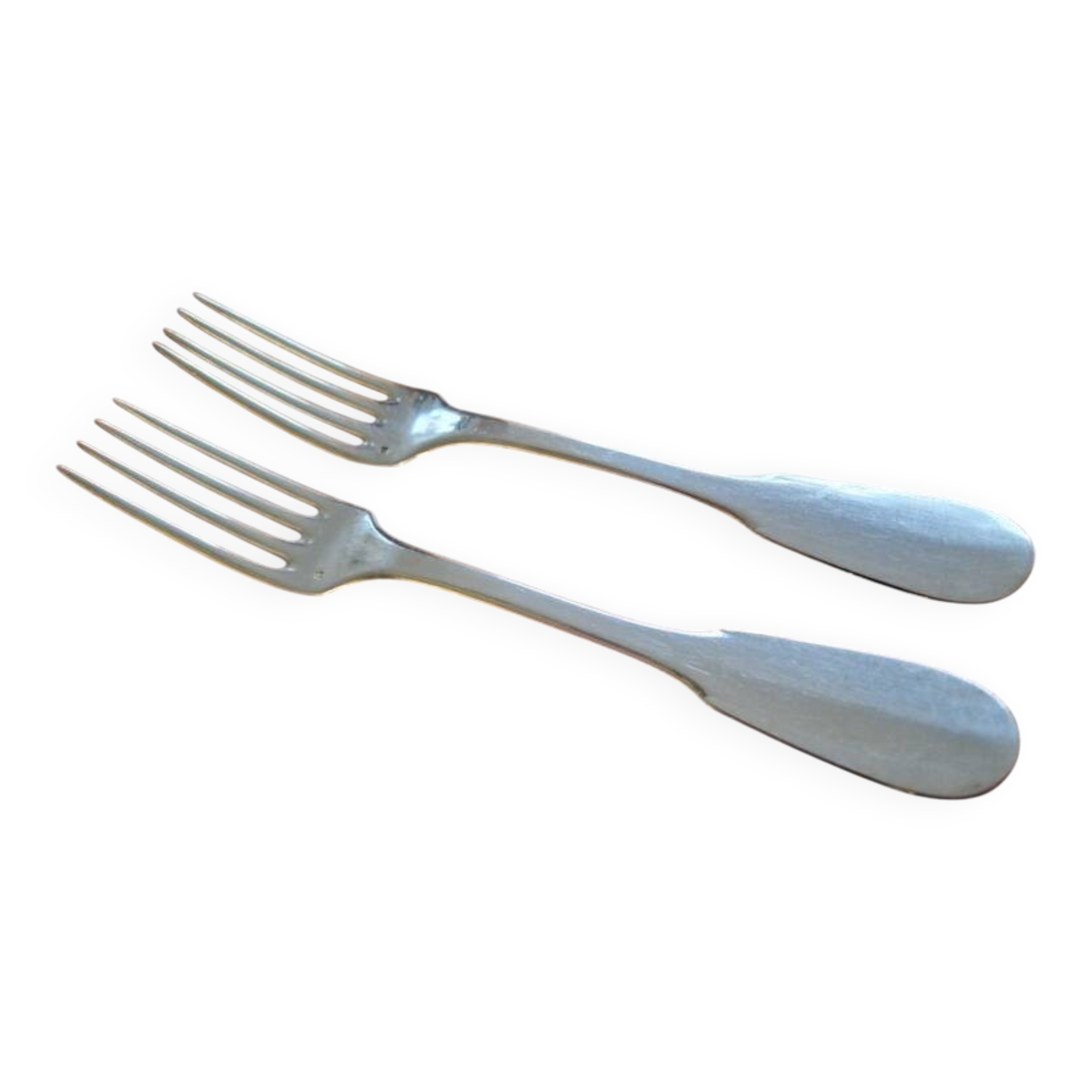 Ravinet d'enfert - 2 table forks model Cluny in silver-plated metal